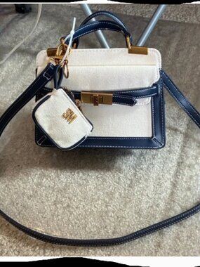 Steve Madden Cream and Black Crossbody Bag